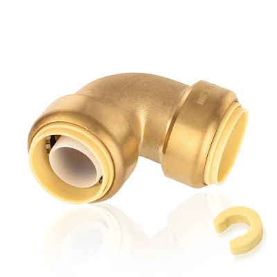 EFIELD (2 to100 Pack) 1 ''×1 '' Push Fit Elbow With Clip Brass Fittings Lead Free