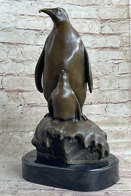 EMPEROR PENGUIN BRONZE SCULPTURE STATUE FIGURE FIGURINE ANIMAL GIFT HOME SALE