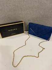 Rare VTG Purse/Clutch MIHAWK Limited Edition NWT Navy Blue Satin w/Rhinestones