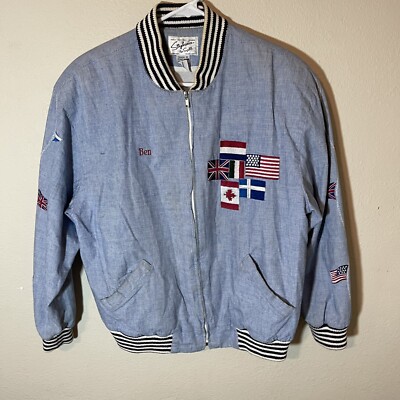 stephanie by suzelle made in hong kong bomber jacket Cafe Racer World Flags