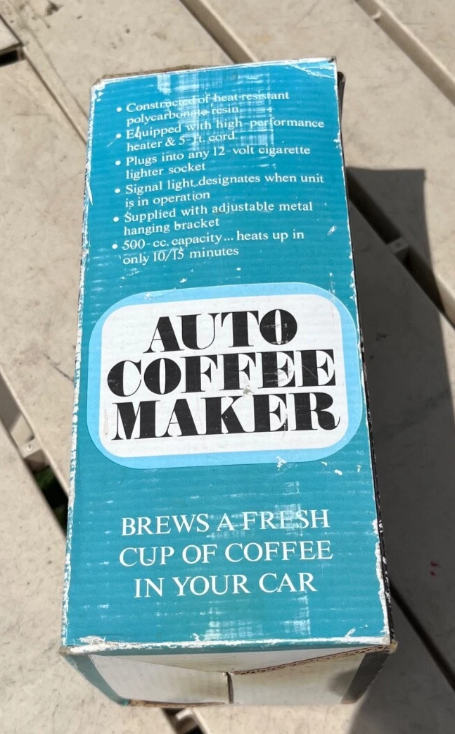 VINTAGE AUTO-CAR COFFEE MAKER -JUST PLUG INTO YOUR LIGHTER SOCKET