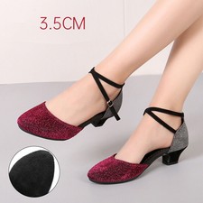 Fashion New Womens Low Heel Party Sandals Strappy Wedding Bridesmaid Shoes