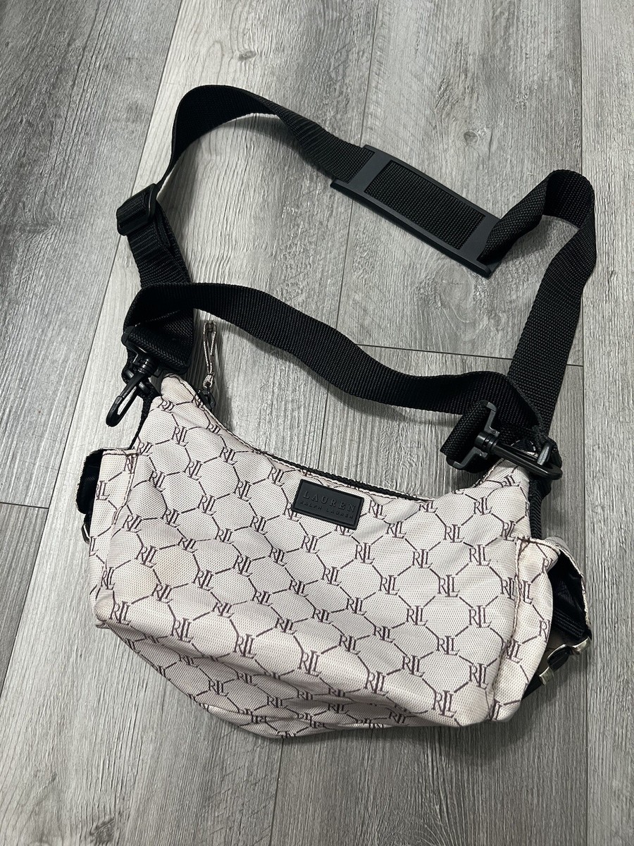 LAUREN RALPH LAUREN Gray and Black Logo Shoulder Bag | eBay LAUREN RALPH LAUREN Gray and Black Logo Shoulder Bag | eBay