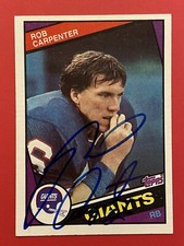 ROB CARPENTER (MIAMI OH HOF) Signed 1984 Topps #313 GIANTS/OILERS Autograph Auto