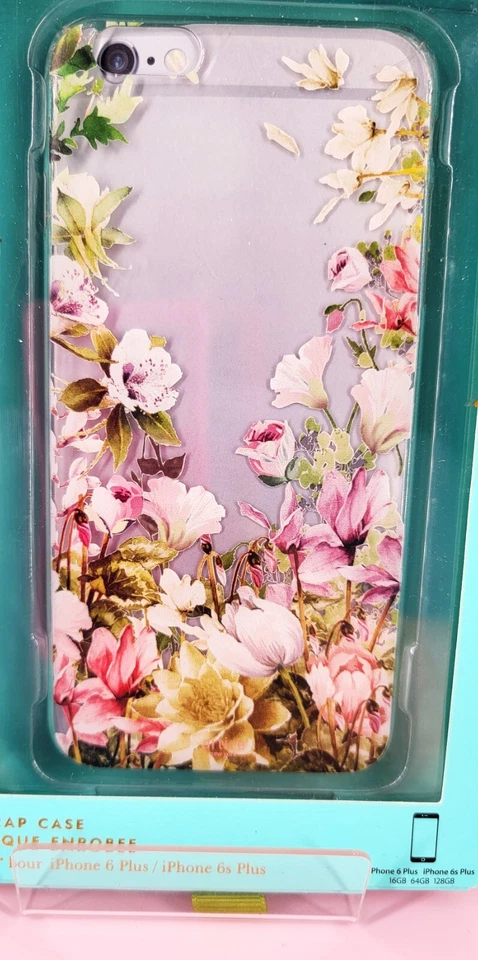 Nueva Funda Teléfono Kate Spade iPhone 6 Plus Vinilo Rígido Transparente Rosa Blanco Floral Foto 2 de 4