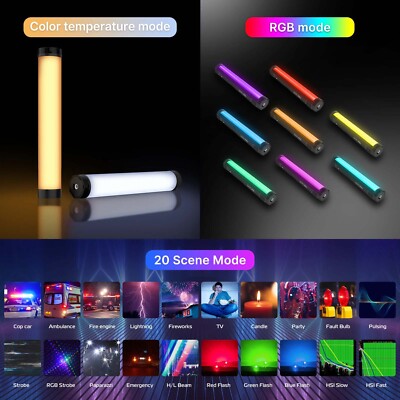 Ulanzi VL110 RGB LED Video Light Magnetic Handheld Tube Light for