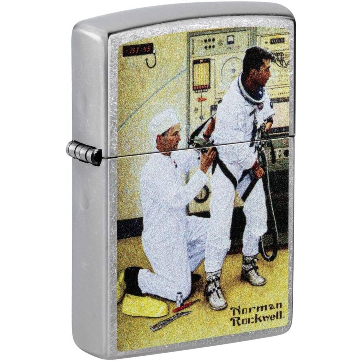 Zippo Lighter Norman Rockwell Astronaut Metal Refillable and