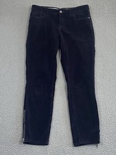 Anthropologie Pilcro Corduroy Mid-Rise Straight Jeans Navy Size 29 Excellent
