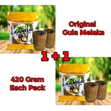 Dapur Desa - Original Gula Melaka / Pure Malacca Palm Sugar (420g x 2 Packs)