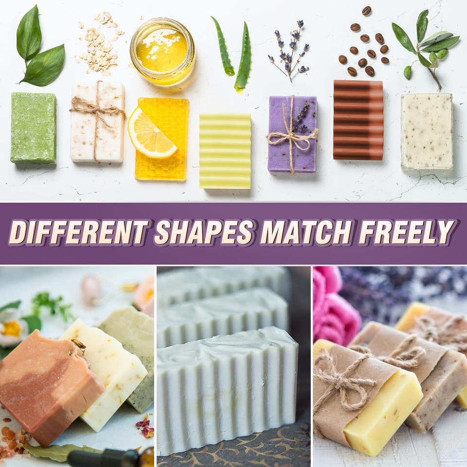 Silicone Soap Mold 2Pcs Flexible Soap molds for soap Making Comes