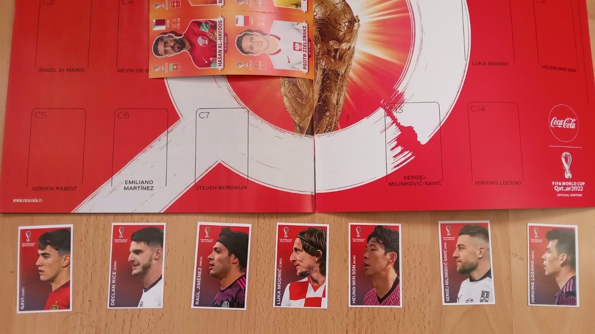 Panini FIFA 2022 Qatar No from bottle Coca Cola set C1-C14 +