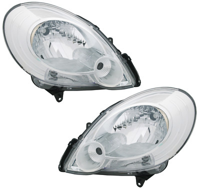 Scheinwerfer Set für Renault Kangoo 2 2008-2013 Chrom Halogen H4 DRL TFL LWR