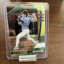 HUNTER BARNHART 2020 Prizm Draft Picks Baseball Green Yellow Hyper pre Rookie RC
