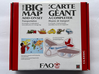 NEW FAO Schwarz The Big Map Add On Transportation-  Learning 12 Pc Set