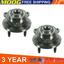 Pair Front Moog Wheel Bearing Hub Assembly For Cobalt Ion G5 Pursuit 4-Lug 03-10