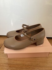 Bloch Tap-on Techno Tap 4H Shoes Girls Tan Color Size 13 A33FR1B
