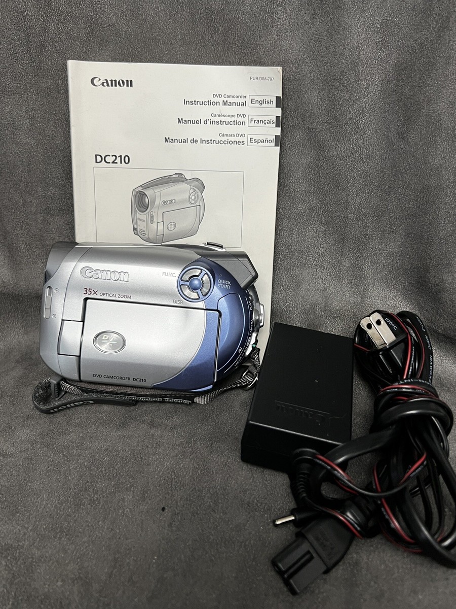 Canon DC210 DVD Camcorder with 35x Optical Zoom Silver, Bundle [Tested]