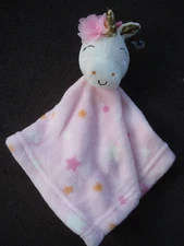 Luvable Friends Pink Infant Unicorn Security Blanket Stars