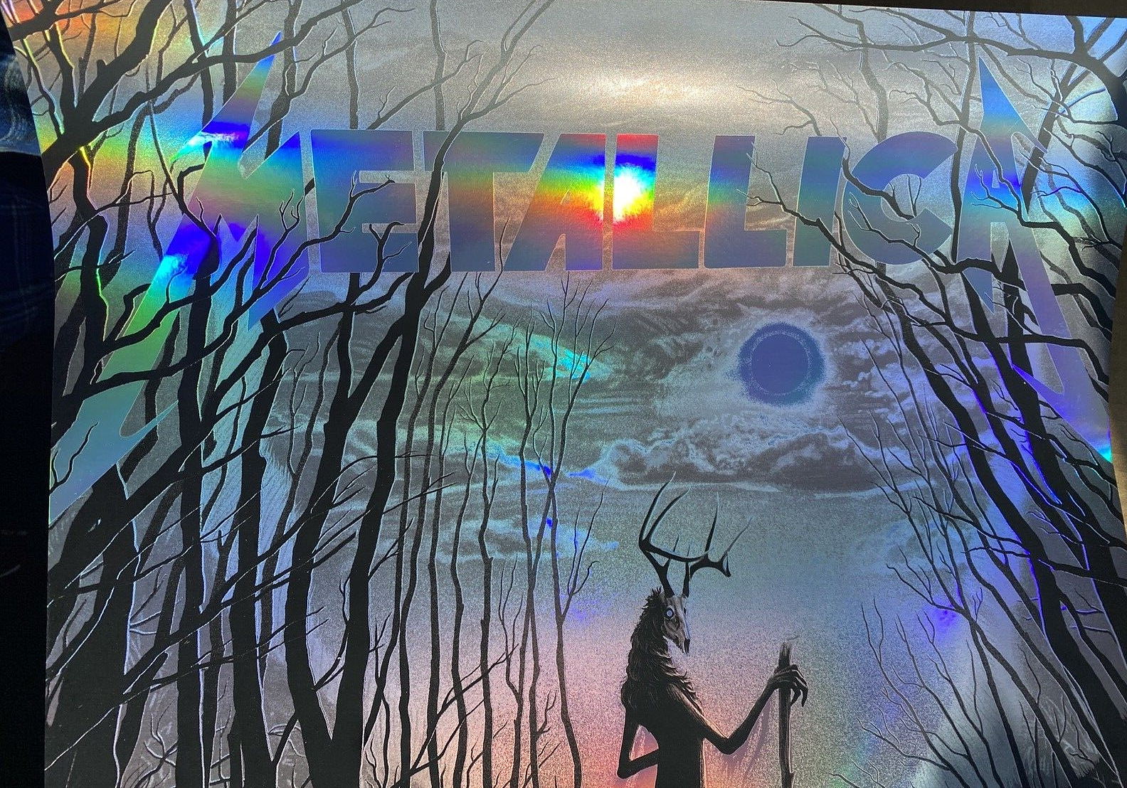 RAINBOW FOIL METALLICA Poster Edmonton CAN 2024 Pop Up Store S/N #/30 Sara Deck