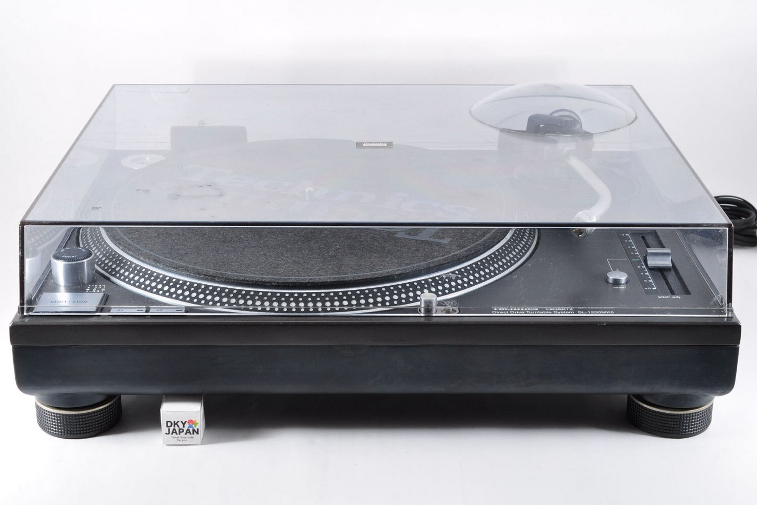 Technics SL-1200 MK5 Black Direct Drive DJ Turntable w/Cover Working Used Fm JP