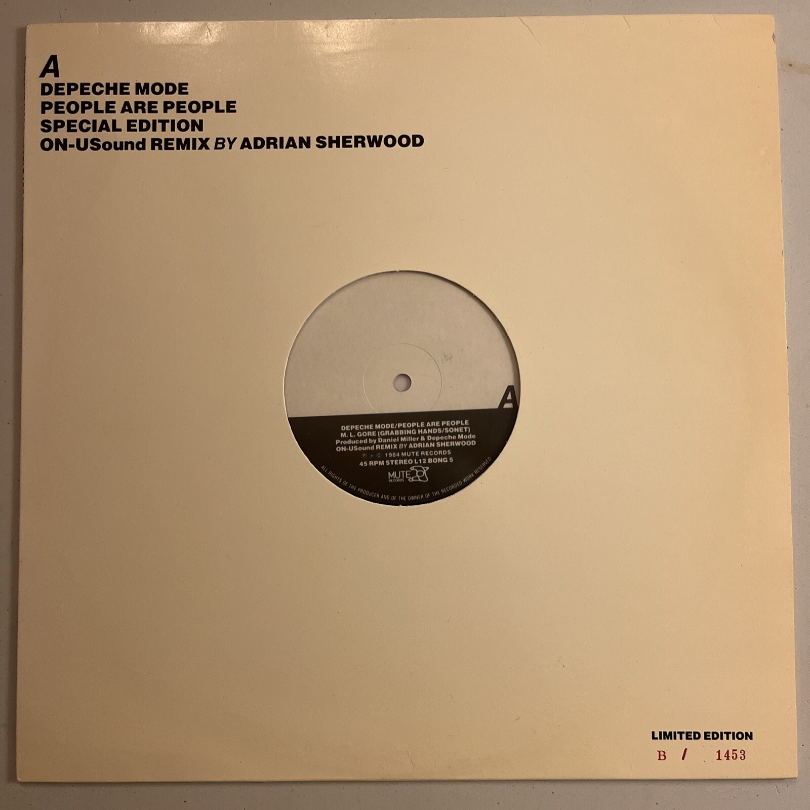 DEPECHE MODE PEOPLE ARE PEOPLE 1984 (L12BONG5) UK LIMITED EDITION SPECIAL LP