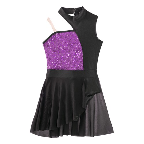 Girls Sequins Lyrical Modern Ballet Jazz Latin Dance Dress Leotards Costumes - Picture 63 of 95
