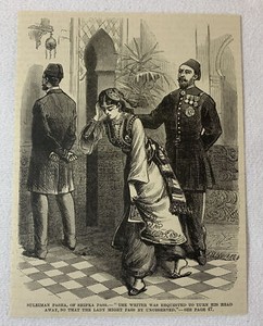 1883 magazine engraving~ SULEIMAN PASHA OF SHIPKA PASS Ottoman Empire