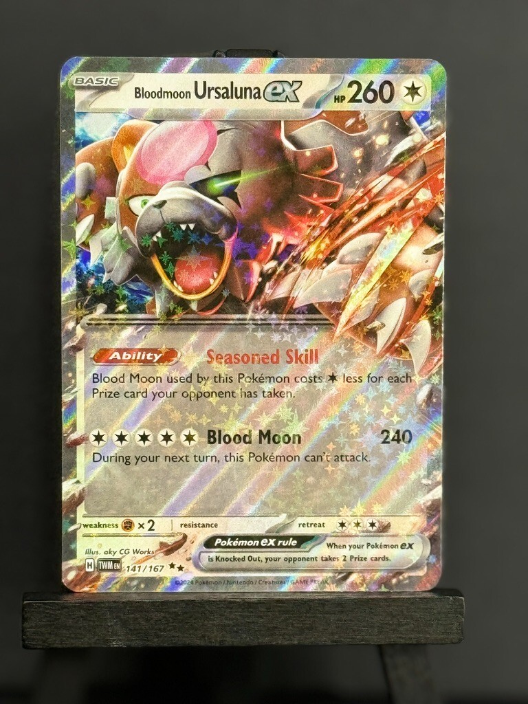 BLOODMOON URSALUNA EX 141/167 TWILIGHT MASQUERADE POKEMON TCG NM