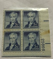 US Stamps Scott#1038 James Monroe  Plate Block of 4 MNH