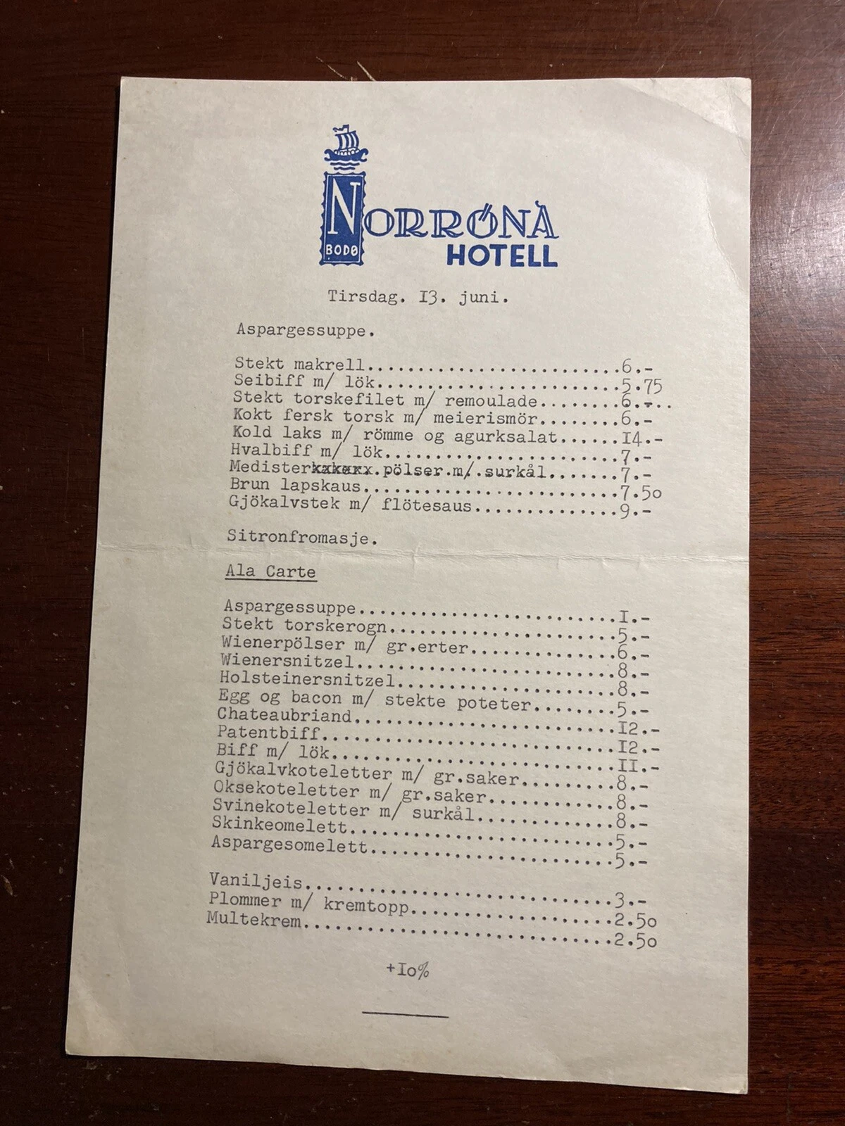  vintage hotel oslo norway menu 