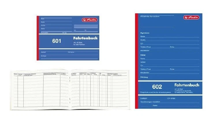 Herlitz Fahrtenbuch 601 602 PKW Fahrten Buch Formularbuch A6 A5 Mengen wählbar