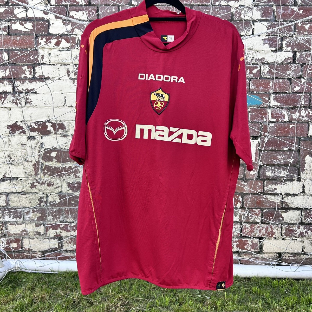 AS Roma 2004/05 Home Totti #10 Retro Vintage Diadora Soccer Football