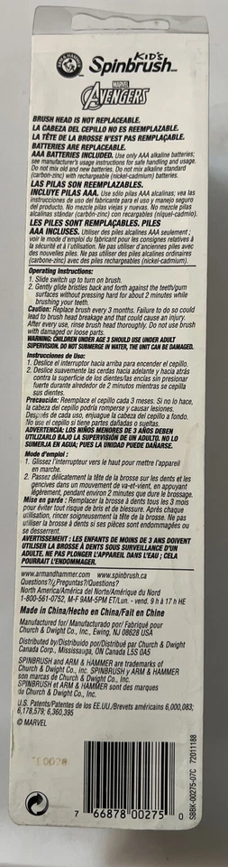 Kids Spinbrush Toothbrush Avengers Character Marvel Iron Man - Image 4 of 4