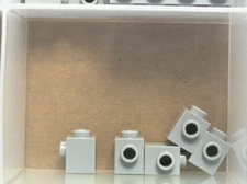 LEGO Parts - Light Bluish Gray Brick 1 x 1 with Stud on Side - No 87087 - QTY 5