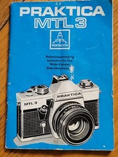   PENTACON, PRAKTICA MTL3 CAMERA ORIGINAL INSTRUCTIONS MANUAL 4 LANGUAGES
