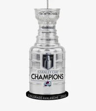 NHL Colorado Avalanche 2022 Champions Stanley Cup Trophy Christmas Tree Ornament