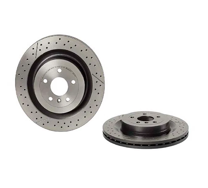 Front & Rear Rotors With Brake Pad Sets & Sensors For 12-19 Mercedes-Benz BREMBO - Image 3 of 4