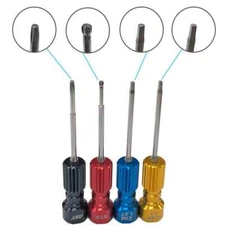 BesQual Abutment Implant Screw Driver Set, 4 pieces, sizes 1.2, 1.25