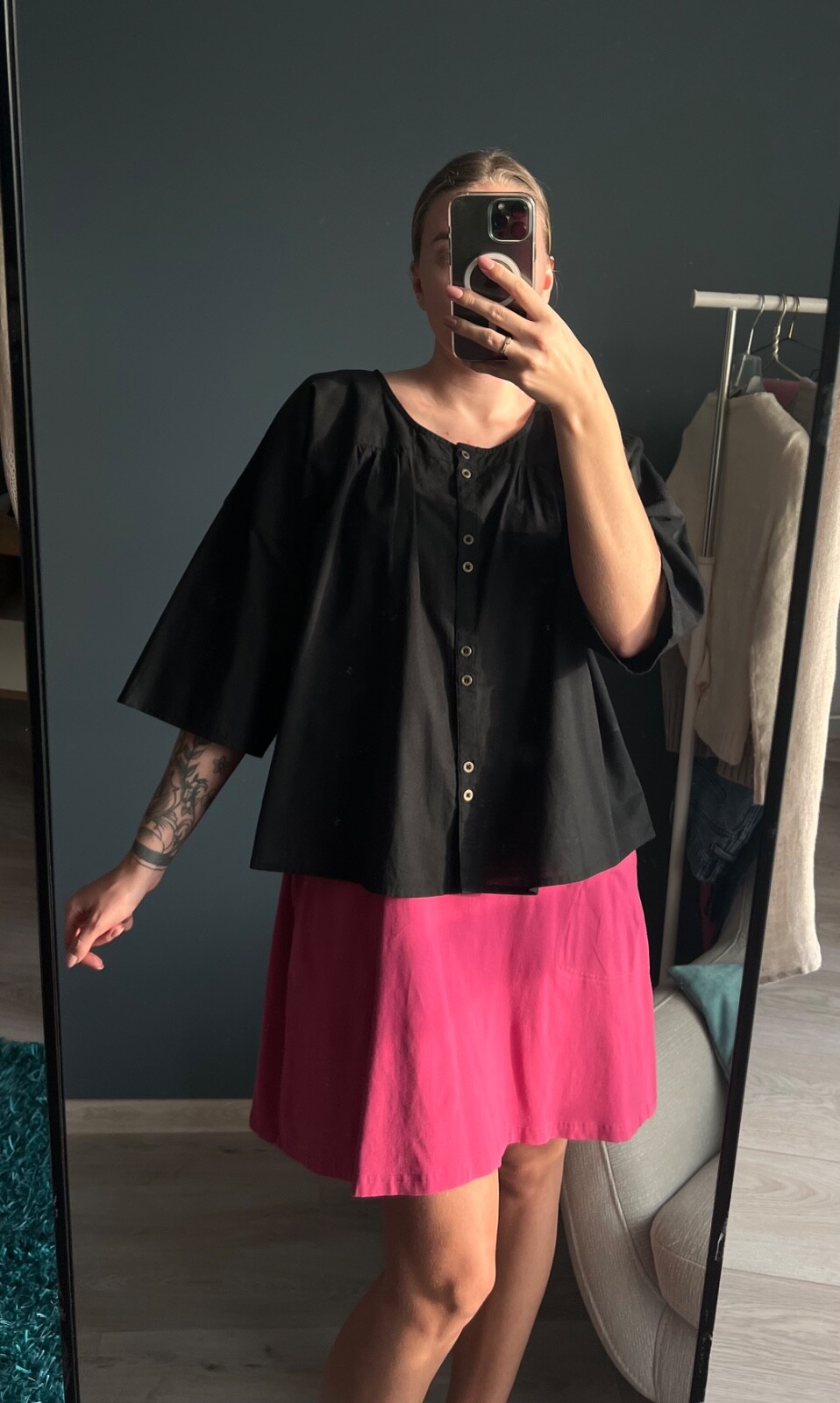 Gudrun Sjoden linen shirt in black size XL