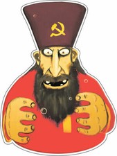 Koshmar Russian Threat by Vasya Lozhkin Vinyl Sticker car bumper, window, laptop