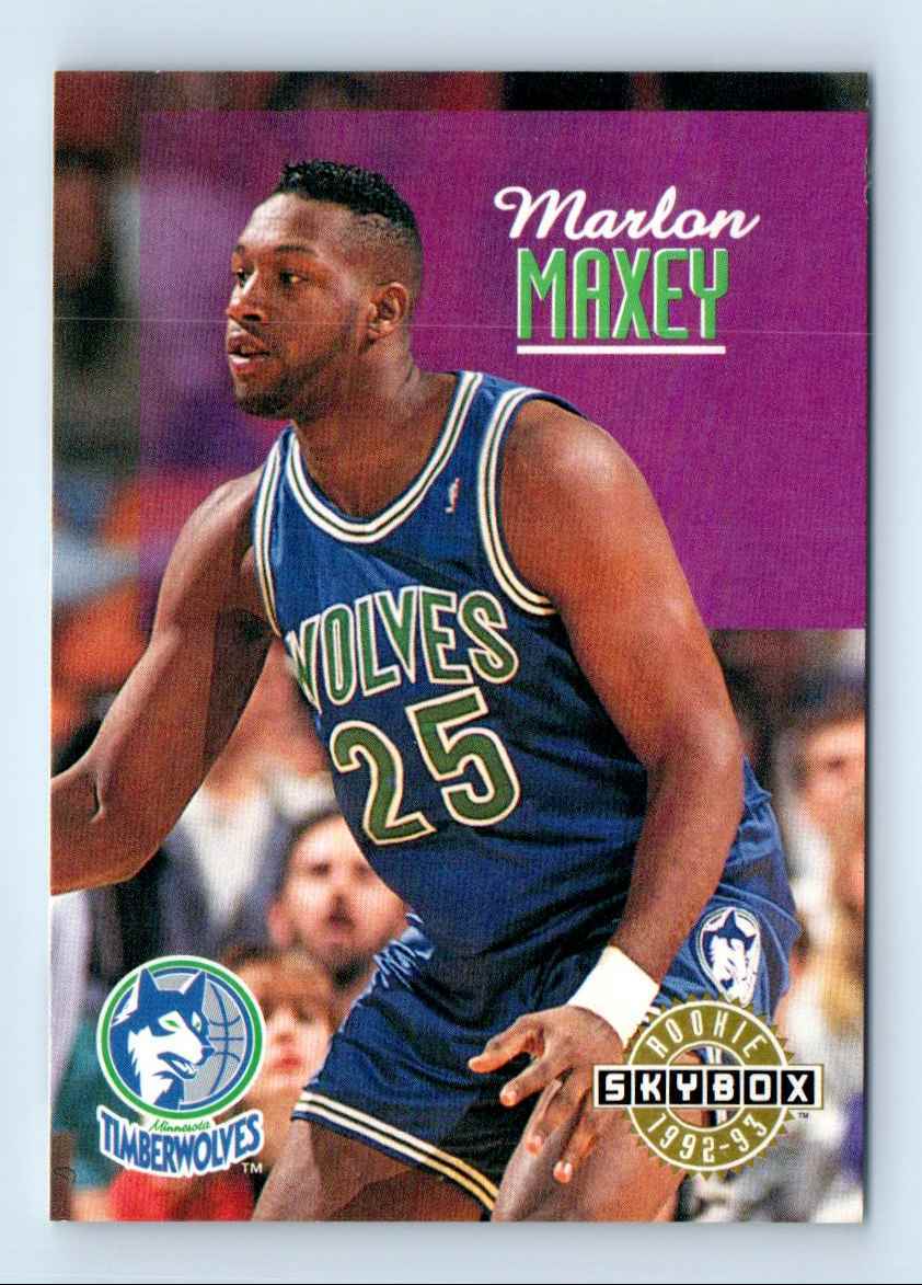1992-93 SkyBox Marlon Maxey Rookie Minnesota Timberwolves #408