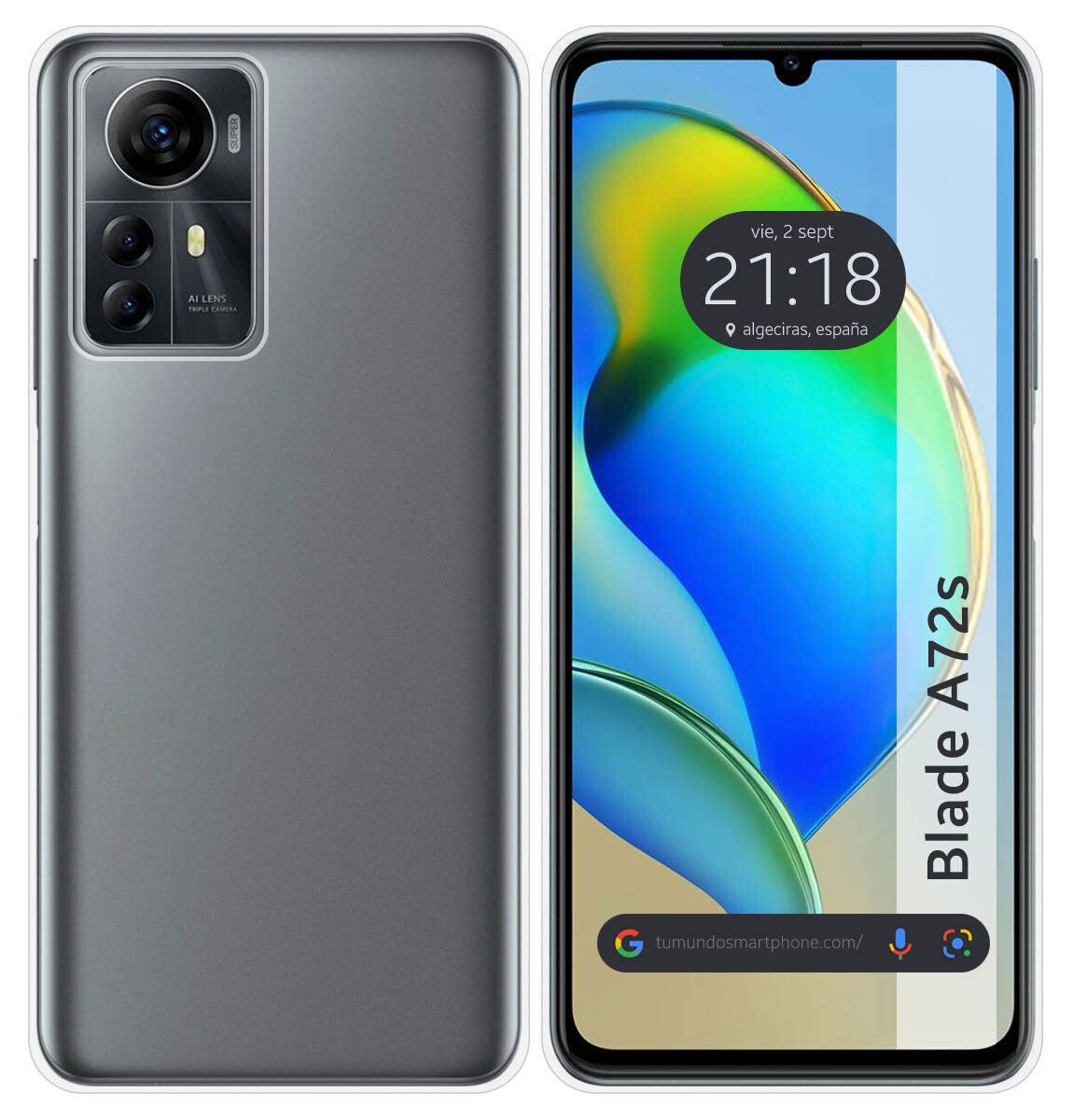 Cover Silicone TPU Gel Trasparente per ZTE Blade A72s
