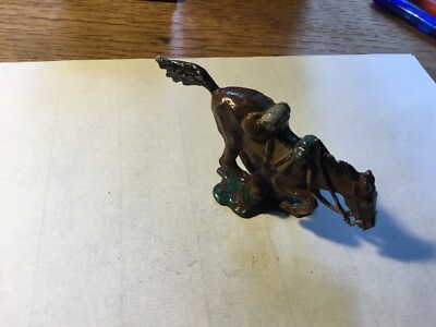 Solid Metal Bucking Horse Model Bussler