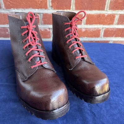 A Lennon Product William Lennon 7 Eyelet Steel Toe Cap Boots Vintage 1993 Size 9