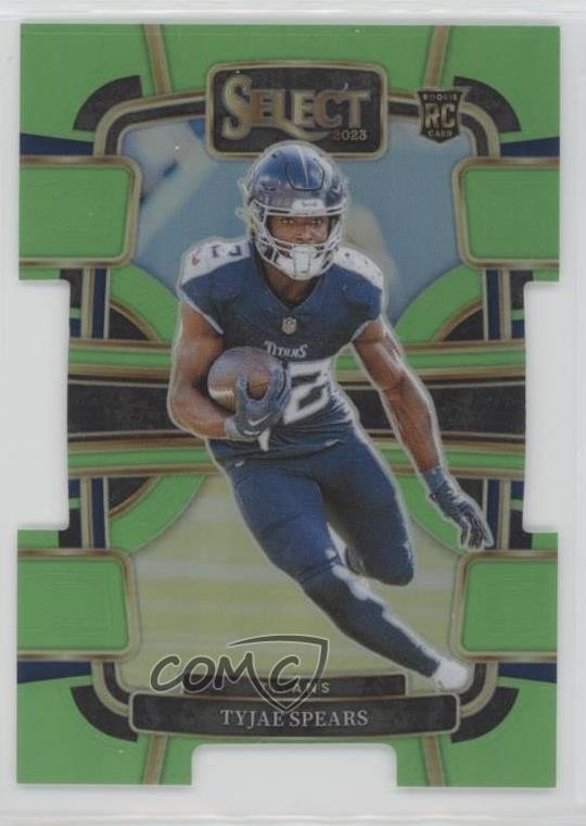 2023 Panini Select Concourse Neon Green Prizm Die-Cut /599 Tyjae Spears #97 1g34