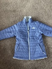 The North Face Blue Full Zip Jacket Unisex Kids Polyester Fall Winter