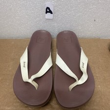 SANDALI INFRADITO DA SPIAGGIA/PISCINA REEF TAN/CLOUD CUSCINO MISURA 7 pelle di serpente