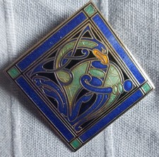 Past Times Celtic Enamel Brooch Approx 5cm Square