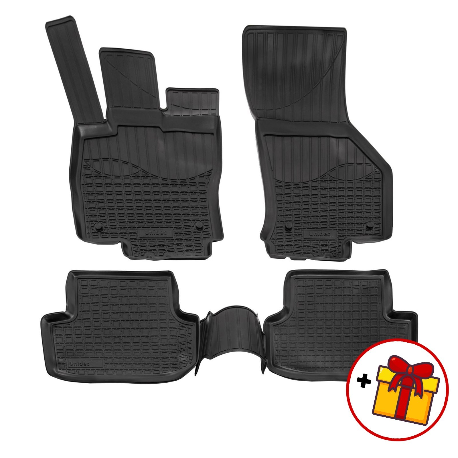 Tapis de sol caoutchouc 3D à bords hauts anti-dérapant Seat Leon
