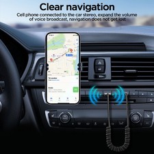 Aux to Bluetooth 5.1 Adapter 3.5mm Bluetooth Receiver Microphone For Car